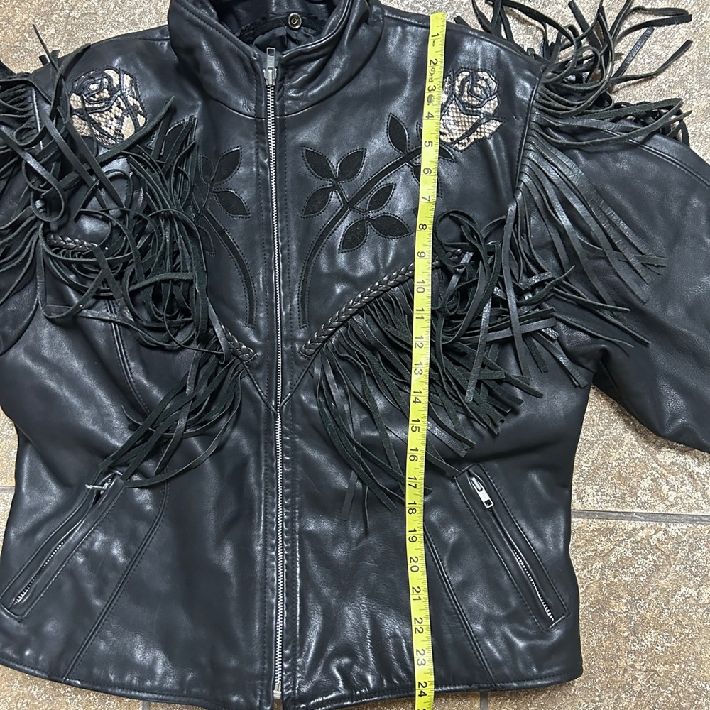 Vintage Leather Fringe Jacket - Picture 12 of 14